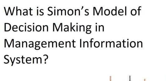 What is Simon’s Model of Decision Making in Management Information System?