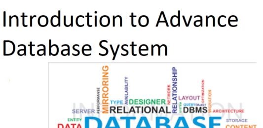 Introduction to Advance Database System