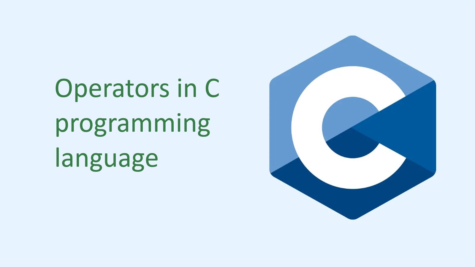 Operators in C programming language