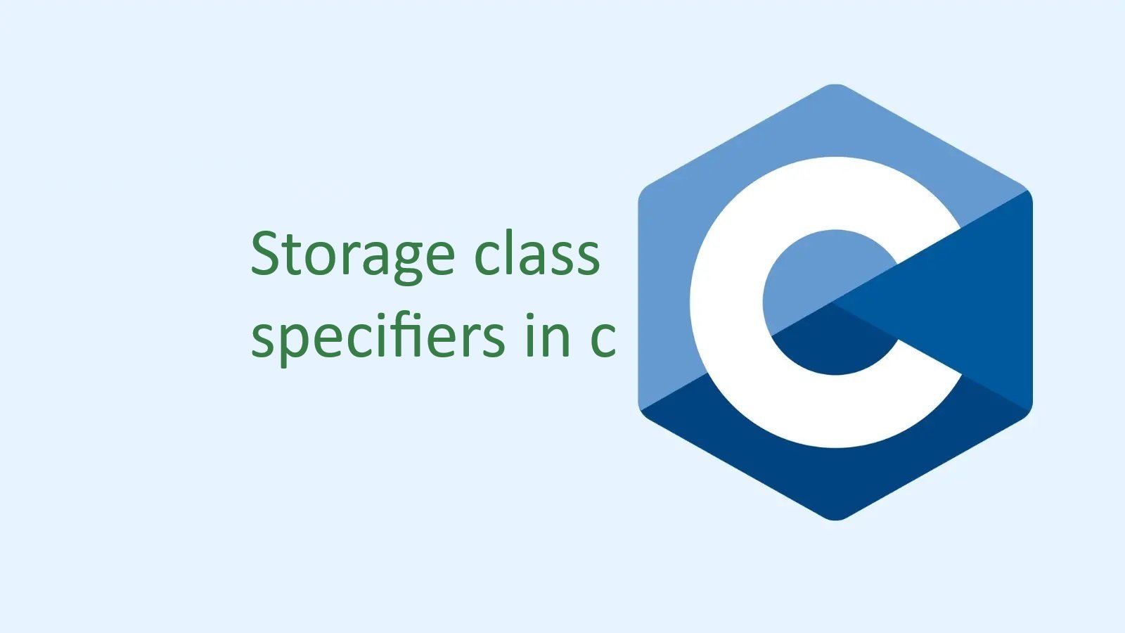 Storage class specifiers in c